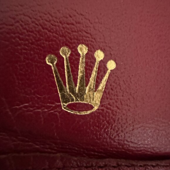 ROLEX Vintage Leather Bifold Wallet snap closure - Never used - Picture 1 of 8